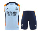 24-25 Real Madrid Light Blue Sleeveless Training Vest & Navy Shorts Kit