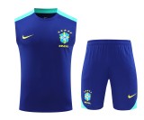 24-25 Brazil Blue Sleeveless Training Vest Kit