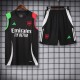 24-25 Arsenal Black Sleeveless Training Vest & Black Shorts Kit