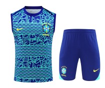 24-25 Brazil Sleeveless Training Vest & Shorts Kit