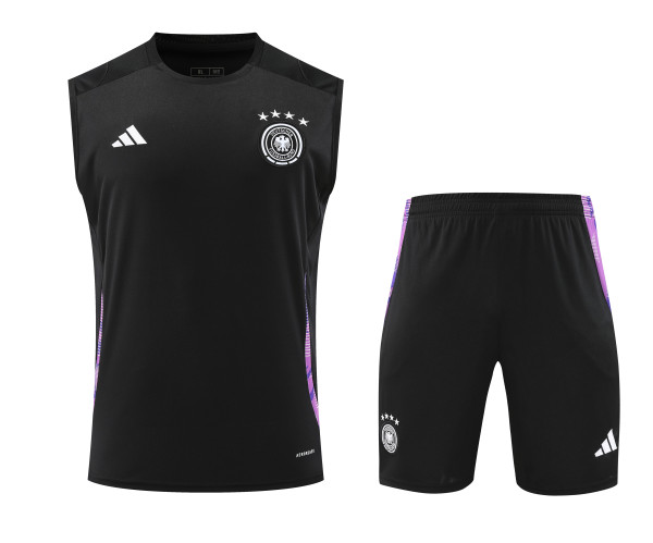 Copy 24-25 Germany Purple Sleeveless Training Vest & Black Shorts Kit