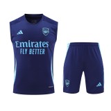 24-25 Arsenal Navy Blue Sleeveless Training Vest & Shorts Kit