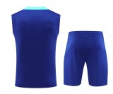 24-25 Brazil Blue Sleeveless Training Vest Kit