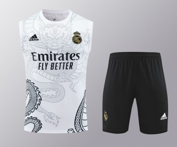 24-25 Real Madrid Strike Pre-Match Sleeveless Jersey & Short Set