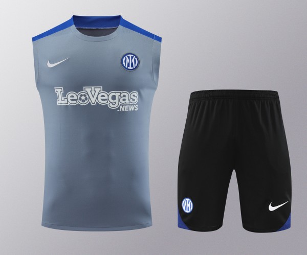 24-25 Inter Milan Strike Pre-Match Sleeveless Jersey & Short Set