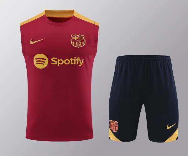 24-25 FC Barcelona Strike Pre-Match Sleeveless Jersey & Short Set