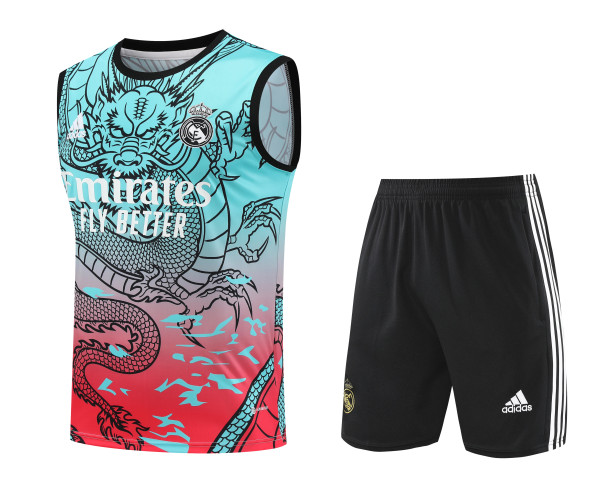 24-25 Real Madrid Strike Pre-Match Sleeveless Jersey & Short Set