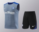 24-25 Inter Milan Strike Pre-Match Sleeveless Jersey & Short Set