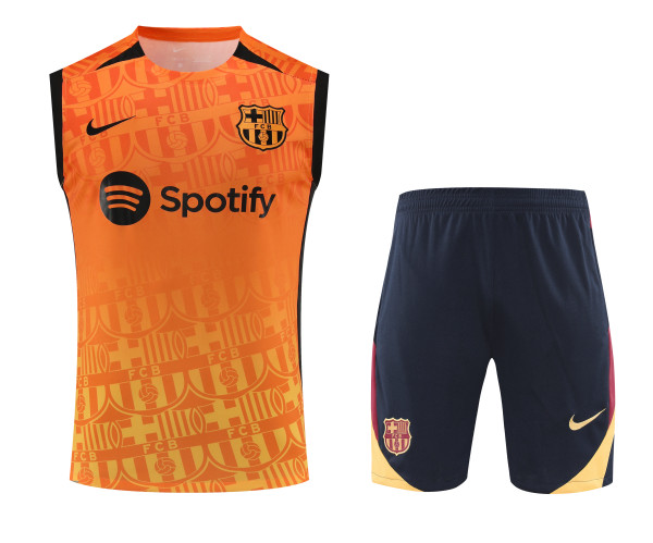 24-25 FC Barcelona Strike Pre-Match Sleeveless Jersey & Short Set