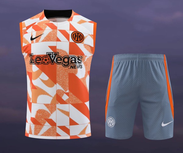 Inter Milan 23/24 Orange/Grey Pre-Match Training Kit