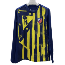 2025-26 Mens Atletico Madrid  blue Yellow Long sleeve jersey