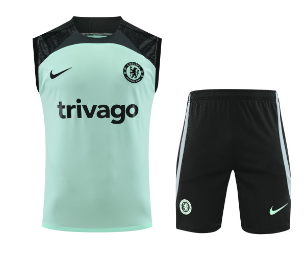 Chelsea 23/24 Mint Green/Black Pre-Match Training Kit