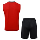 2025-26 Mens AC Milan red vest Training Short Suit    #D25237