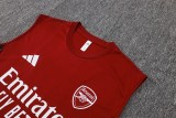 2025-26 Mens Arsenal Jujube Red  vest Training Short Suit  #D25245