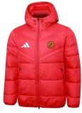 2025-26 Mens Roma  red Hooded Jacket Cotton Coat
