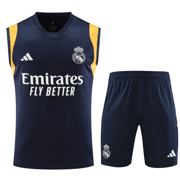 Real Madrid Soccer Singlet + Short Replica Navy 2023/24