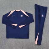 2025-26 Mens France Royal Blue Half Pull Tracksuit