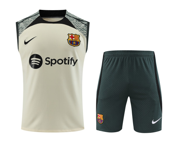 FC Barcelona 2023/24 Pre-Match Training Kit - Vest + Shorts
