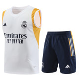 Real Madrid Soccer Singlet + Short Replica White 2023/24