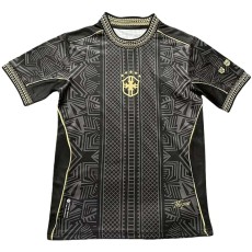 2025-26 Mens Brazil Black Gold Special Edition soccer jersey