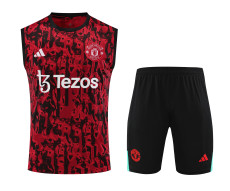 Manchester United 2023/24 Pre-Match Training Kit - Vest + Shorts