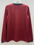 2026 Mens Portugal home red  long sleeve Soccer Jersey