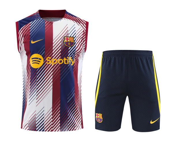 FC Barcelona 2023/24 Pre-Match Training Kit - Vest + Shorts