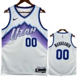 25-26 JAZZ MARKKANEN #00 White Top Quality Hot Pressing NBA Jersey