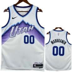 25-26 JAZZ MARKKANEN #00 White Top Quality Hot Pressing NBA Jersey