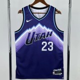 25-26 JAZZ MARKKANEN #23 Purple Top Quality Hot Pressing NBA Jersey