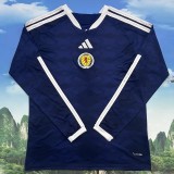 2026-27 Mens Scotland Home blue Long Sleeve Soccer Jersey