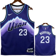 25-26 JAZZ MARKKANEN #23 Purple Top Quality Hot Pressing NBA Jersey