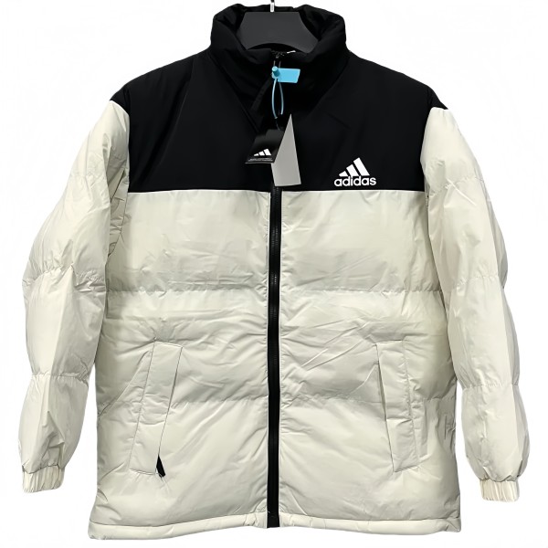 2025-26  AD Black White Hooded Cotton Coat X9001