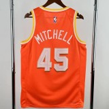 25-26 Cleveland Cavaliers MITCHELL #45 Orange City Edition Top Quality Hot Pressing NBA Jersey