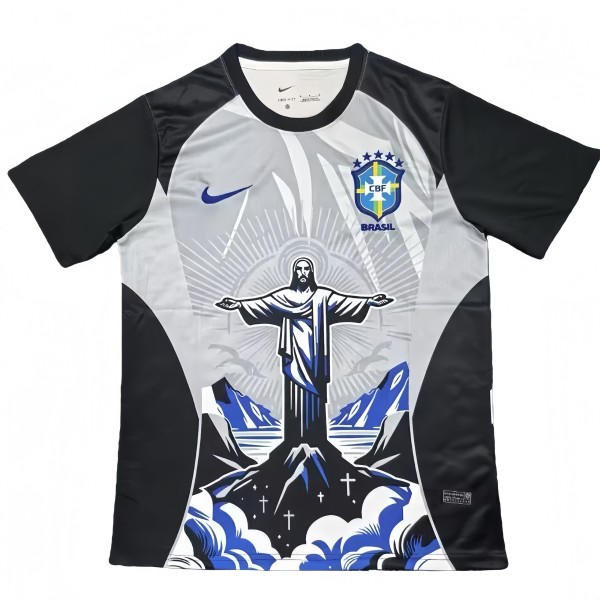 2025-26 Mens Brazil Goddess Edition Grey soccer jersey