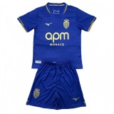 2025-26 Kids AS Monaco  away  blue soccer Jersey