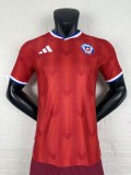 2026-27  Mens Chile home Red  Player version Soccer Jersey