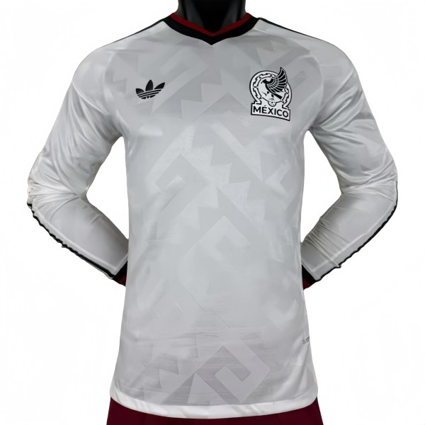 2026-27  Mens Mexico away white Player version long sleeve soccer jersey