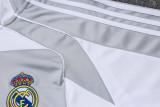 2025-26 Kids Real Madrid  Half-pull gray white Tracksuit  #E25182