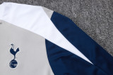 2025-26 Kids Tottenham Hotspur light gray Half pull Tracksuit  #E25185