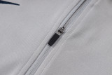 2025-26 Kids Tottenham Hotspur light gray Half pull Tracksuit  #E25185