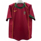 2004 Mens Retro Portugal  home red soccer  Jersey