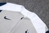 2025-26 Kids Tottenham Hotspur light gray Half pull Tracksuit  #E25185