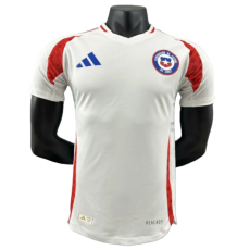 2024-25  Mens Chile away white  Player version Soccer Jersey