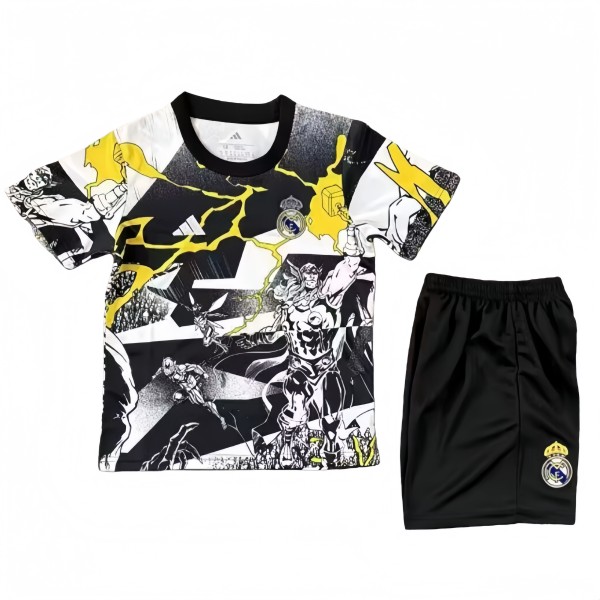 2025-26 Kids Real Madrid Marvel Version  soccer Jersey