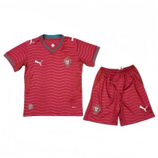 2026-27 KIDS Portugal home red soccer jersey