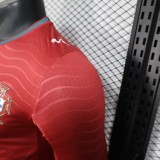 2026 Mens Portugal home red Player long sleeve Soccer Jersey