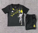 2025-26 Kids Real Madrid Black Marvel Version  soccer Jersey