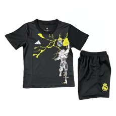2025-26 Kids Real Madrid Black Marvel Version  soccer Jersey