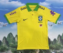 Brazil 2022 World Cup Pre-Match Training Polo Shirt (Dynamic Yellow)